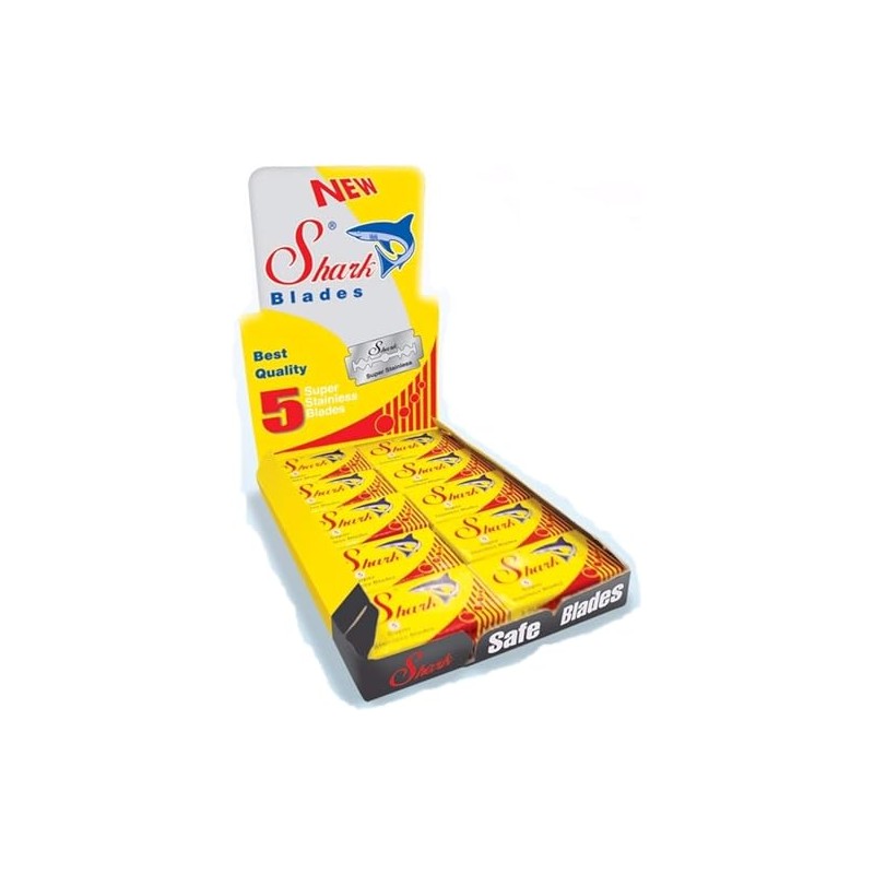 Shark Super Stainless razor blades, space-saving packaging, 100 pcs