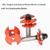 Akylin Adjustable Tongue and Groove Router Bit Set 1/2 Shank,