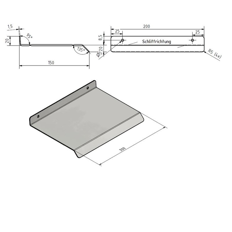 Weather Protection Small Pent Roof with Drip Edge Made of