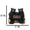 Papa Mama Black Bears and Cub Sitting On Log with