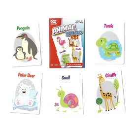 A-Z Animal Snap Card Game | Travel Games for Kids, Kids Card Games - 38 Game Cards for 2-4 Players