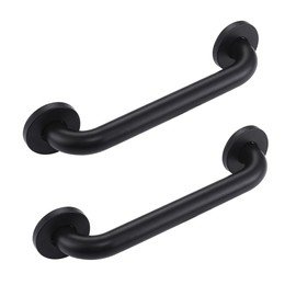 Jakarda 2pack Textured Handicap Grab Bar for Shower, Shower Handles for Elderly, Shower Grab Bars for Seniors with Concealed Screws (Black)