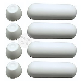 Gadgetime USA Toilet Seat Bumper Kit - Toilet Seat Risers & Toilet Cover Bumpers with Rubber Adhesive Pads - Bidet Compatible Toilet Seat Accessories for Cushioning & Protection - Pack of 4