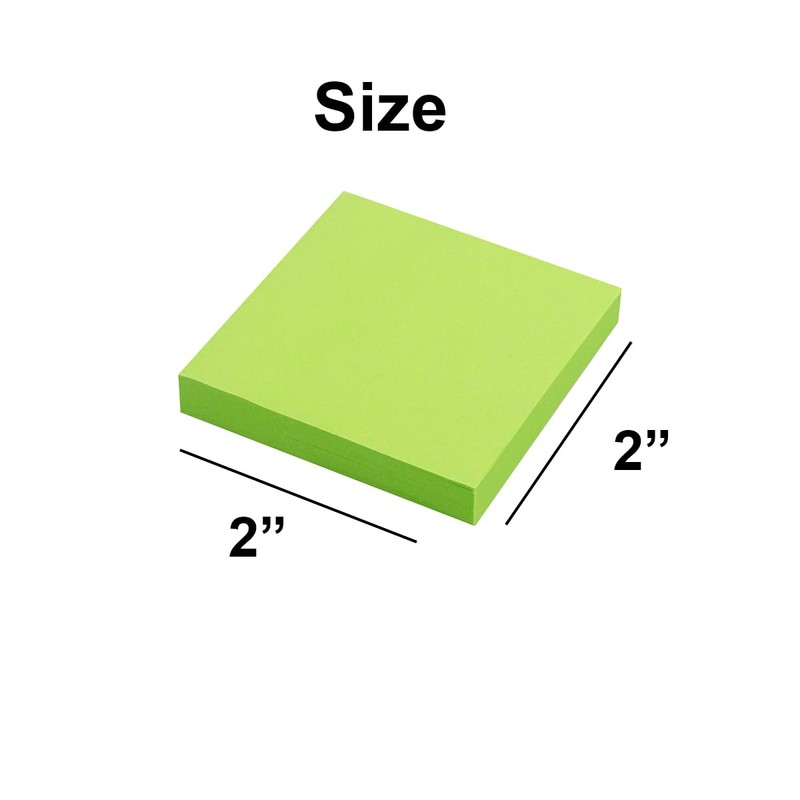 (24 Pack) Sticky Notes 2x2 in（50X50mm）,6 Colors Post Self Stick
