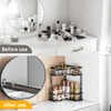 WOCUBEHOME 2-Tier Corner Bathroom Counter Organizer, Black