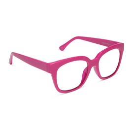 DIFF Ava 1.0 Reading Glasses | Blue Light Blocking Oversized Readers | Lightweight Designer Bubblegum Pink Frames