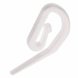 White Plastic Curtain Hooks | Hooks For Pencil Pleat, Window, Door & Shower Curtains | Heavy Duty Hook for Header Tape & Drapery | Pack of 50-2.8 x 1.2cm