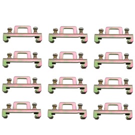JCBIZ 12PCS Single Layer Ground Circuit Terminal Blocks Iron Galvanized DIN Rail Mount Terminal Blocks End Stopper Screw Type Clamp