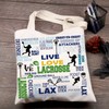 FEELMEM Lacrosse Players Tote Bag Lacrosse Lax Team Gift Lacrosse