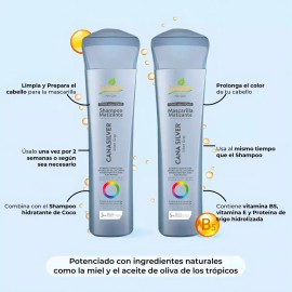 Shampoo Para Cabello Matizante Naissant Cana Silver Gray 300 ml