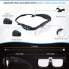 YOCTOSUN Magnifying Glasses with Light, Headband Magnifier with 3 LED