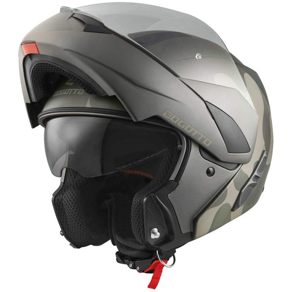 Bogotto V280 Camo Flip-Up Helmet, Camouflage, XS