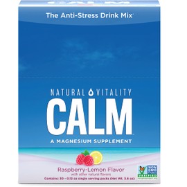 Natural Vitality Natural Calm Packets Diet Supplement, Raspberry Lemon, 30 Count                                                                      