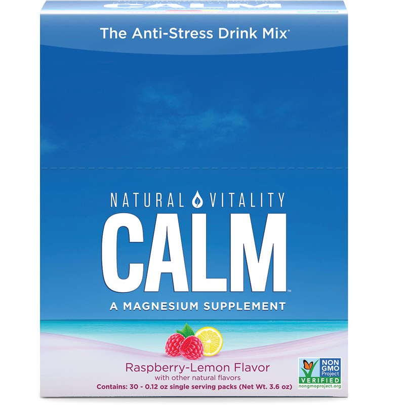 Natural Vitality Natural Calm Packets Diet Supplement, Raspberry Lemon, 30