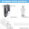 24-Inch Adjustable Bathroom Towel Bar Replacement Rod,Replacement Towel Bar for