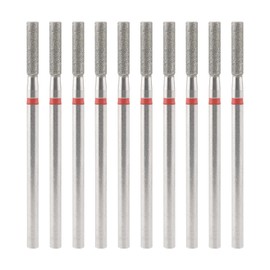 siyuwuro 10Pcs Barrel Shape Cuticle Nail Drill Bits 3/32'' Safety Carbide Nail Drill Bits Professional Manicure and Pedicure Drill Bits For Cuticle Dead Skin Nail Prep (Fine)