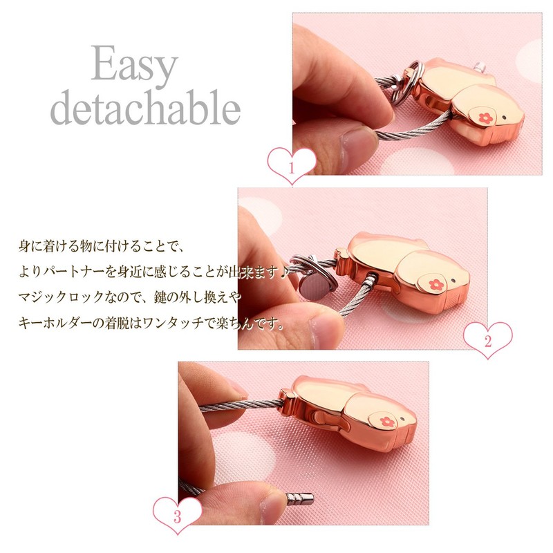 KLU Pair Keychains Couple Matching Keyring Keys Cute Animal Black
