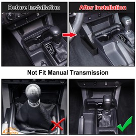 Aunginsy Center Console Gear Shift Storage Box Basket Compatible with Toyota Tacoma 3rd Gen 2016-2023 Gear Shift Side Organizer Tray Armrest Storage Box ABS Accessories, Not Fit Manual Transmission