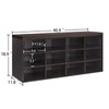 DINZI LVJ Shoe Storage Bench with Cushion, Cubby Shoe Rack