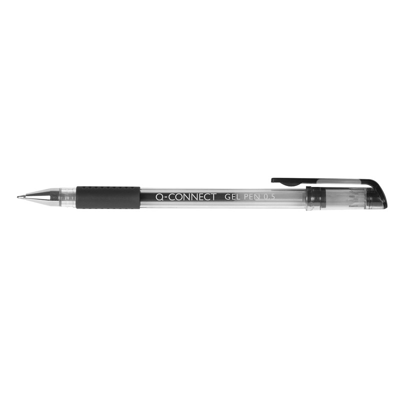 Q-Connect Gel Rollerball Pen Medium Black (Pack of 10) KF21716