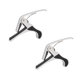 2 PCS Guitar Capo Professional Guitar Clip Guitar Clamp Alloy Acoustic Guitar Capo for Bass Classical Guitar(Silver)
