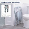 Drive Medical RTL11158KDR Folding Steel Bedside Commode Chair, Portable Toilet,