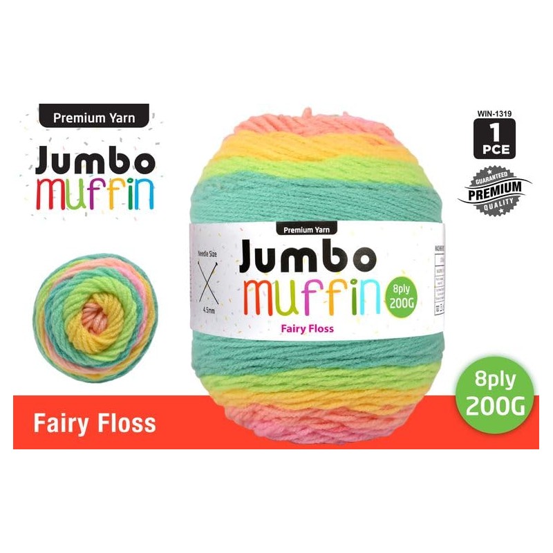 Yatsal Premium 8-Ply Jumbo Muffin Knitting Yarn 200 g, Fairy