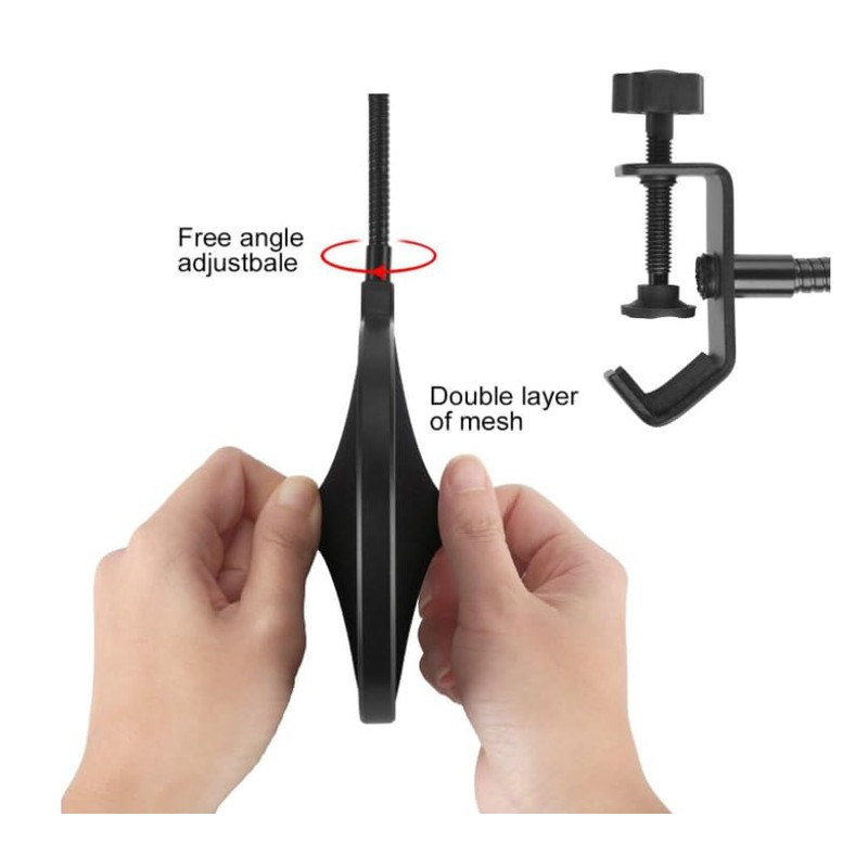 HORNO Professional Microphone Filter Screen-Mic Pop Blocker Mask Shield Screen