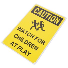 iplusmile Slow Down Sign, Watch for Children at Play Safety Sign, Slow Down Warning Sign, Children Playing Caution Label, for Street Lawn Neighborhoods Yard Road