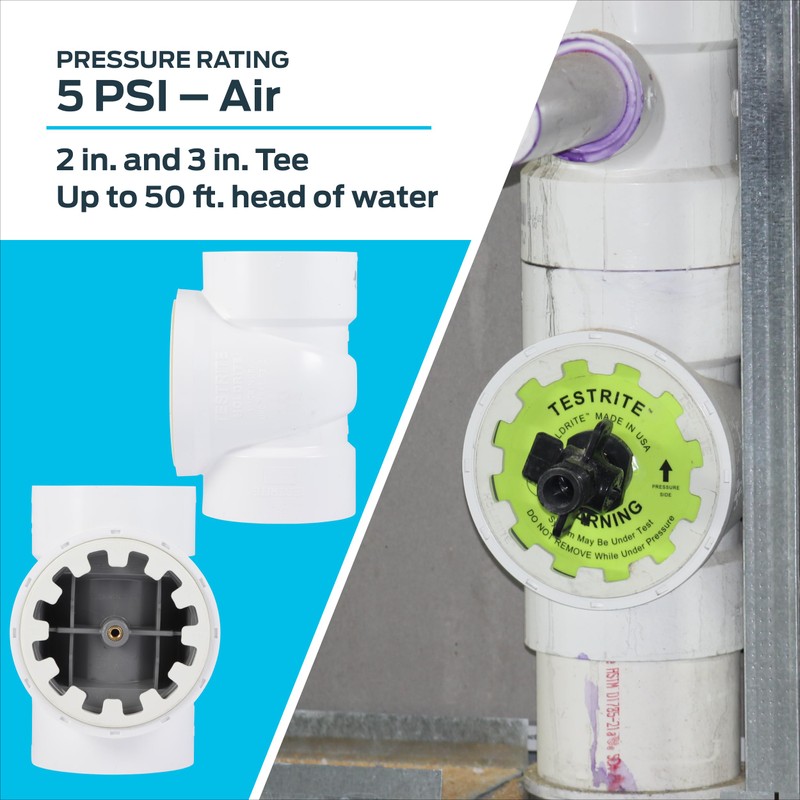 Holdrite TRPVC3A PVC DWV Test/Cleanout Tee with Plug
