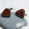 Custom Brecciated Jasper Stone Cufflinks - 1 Set