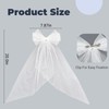 Aunthvra Wedding Hair Bow Veil White Bridal Pearl Veil Hair