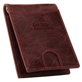 Otto Angelino Top Grain Leather Wallet with Money Clip - RFID Blocking – Unisex