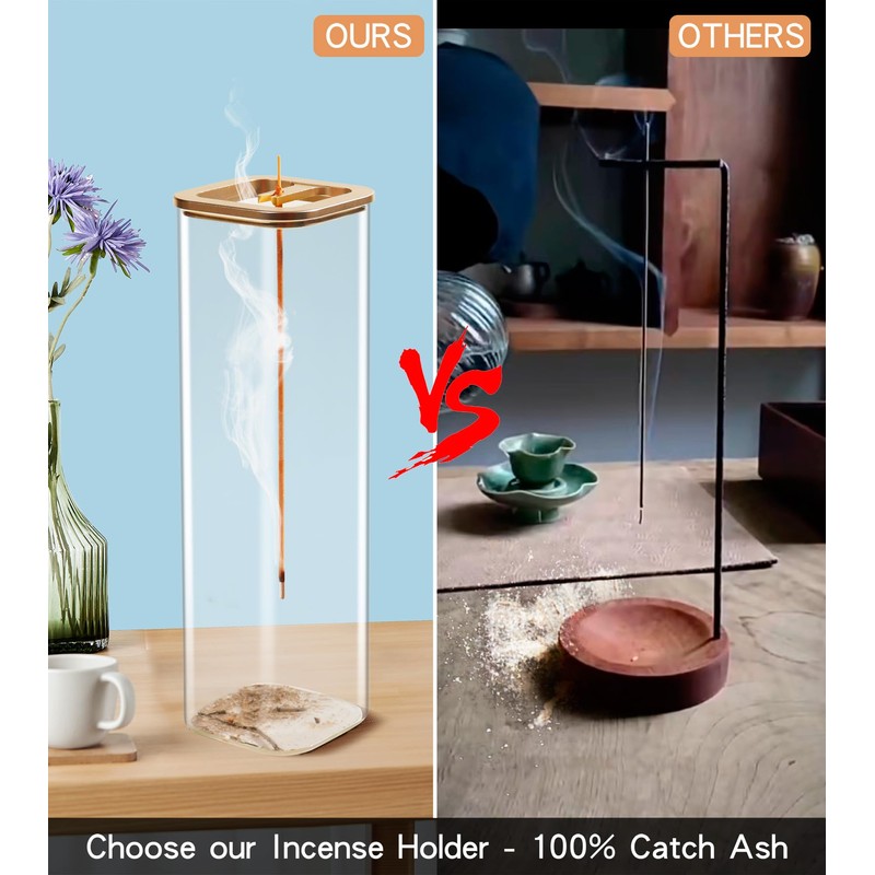 Insence-Stick Holder [Anti-Ash Flying], Modern Incense Burner Holder with Removable