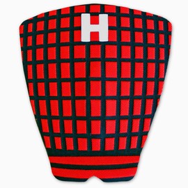 Hammer Surf Traction - The Boom Tail Pad - Made in The USA. 1 Piece Tail Pad for Surfing. Grip for All Boards - Surfboards, Shortboards, Longboards, Skimboards. Assorted Colors. (Red)