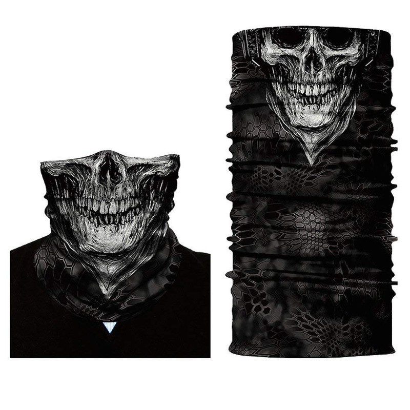 ShopINess® Multifunctional Headwear Bandana - Skull White
