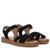 LifeStride Womens Wren Flat Sandal Black 9 W