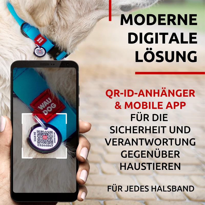 WAUDOG Dog Collar Waterproof Adjustable for Large / Small /