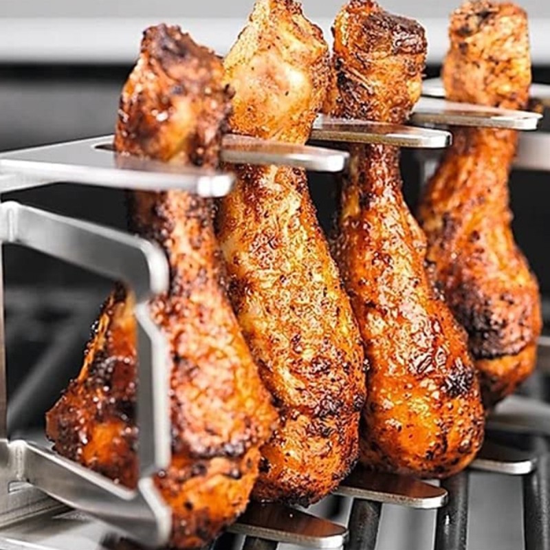 Kebab Rack Stainless Steel Shish Kebab Skewers Rack Universal Barbecue