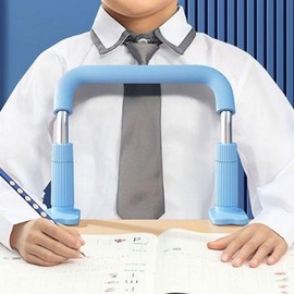 Desk Posture Corrector Bent Shoulder Reading Helper Waist Fixed Reading Table Round Shoulder Brace height blue