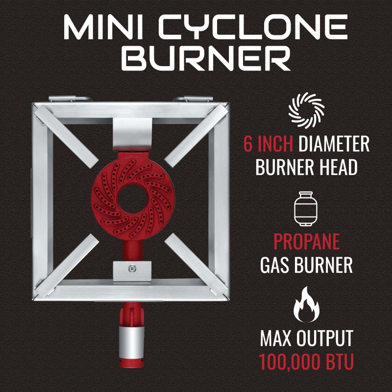 CONCORD The Block Burner 12" in Stainless Steel. Single Propane.