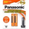 Panasonic NiMH AAA Rechargeable Batteries 2 Pack for Cordless Phones