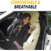ZONETECH Sheepskin Seat Covers Fuzzy Car Seat Covers Tan Australian