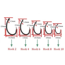 Pack of 20 Premium Quality Curve Shank Barbless Fishing Hooks Teflon Coated Carp Terminal Tackle (Size 10)