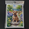 Caroline's Treasures Norfolk Terrier Spring Path Greeting Cards Pack of