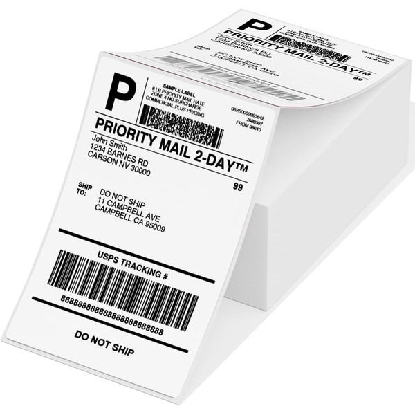 Phomemo Shipping Labels - Packs of 500 4X6 Per Fan-Fold