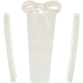 GORGECRAFT 4Pcs Corset Back Kit White Cloth Satin Lace Up Panel Extender Zipper Replacement Adjustable Ribbon Ties Wedding Dress Corsets for Prom Formal Dress DIY Crafts Accessories