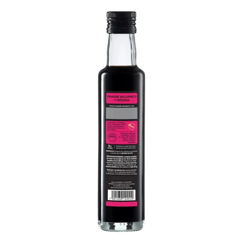 Vinagre Balsámico Con Mosto De Uva Concentrado 250ml Oli