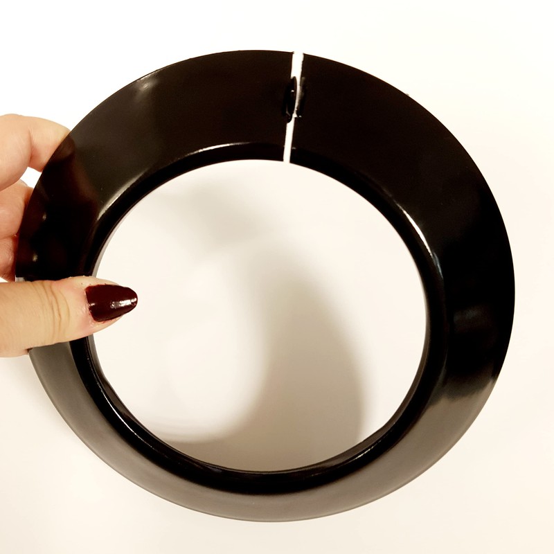 S&M 485206 Enamelled Black 900°C-Ø120mm Rosette for Stoves and Fireplaces