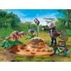 PLAYMOBIL Dinos 71526 Stegosaurus Nest with Egg Thief, Protection of